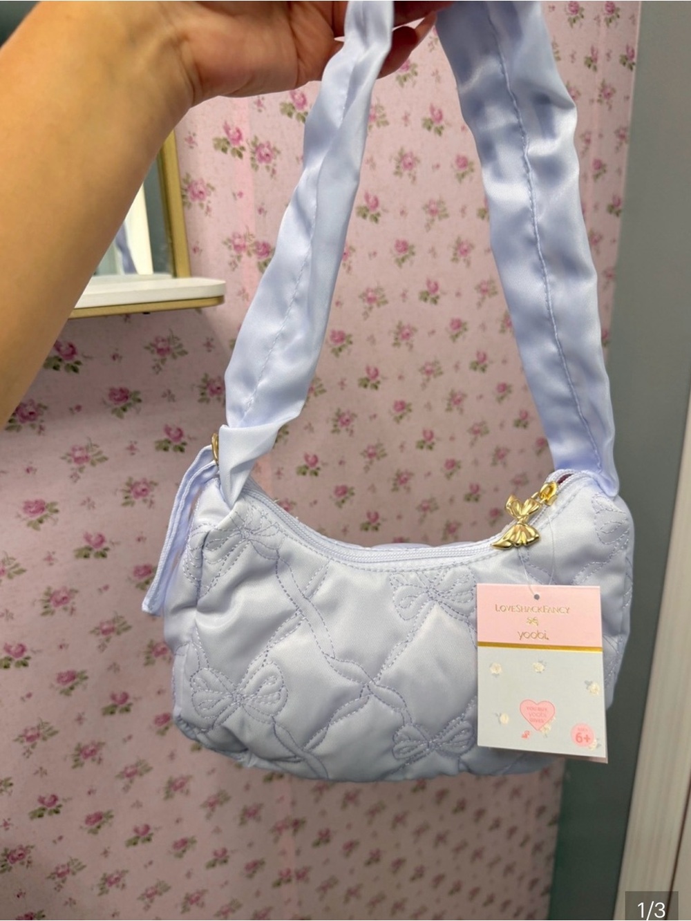 LoveShackFancy x Target Yoobi Shoulder Bag purple